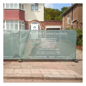 Printed Heras Scrim Heras Fence Covers & Banners Polystretch Heras Banner 338 X 178cm