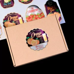 Printed Paper Adhesive Vinyl Waterproof Transparent Label Hot Foil Stamped Label Sticker Transparent Sign Sticker