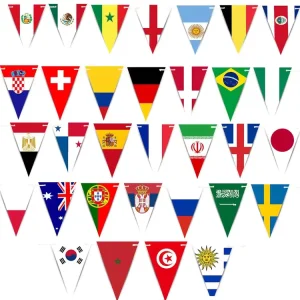 Printed Party Decoration Fabric Colorful Waterproof Wall Bunting Flag, Kids Flag Fabric Bunting, Flag Fabric