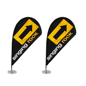 Printing Polyester Feather Flag Assembled Flutter Banner Pole Outdoor Advertising Teardrop Flag