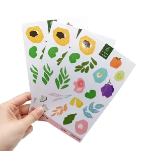 Printing Stickers White Vinyl Pvc Self-Adhesive Waterproof Kiss Cut Stickers Sheet