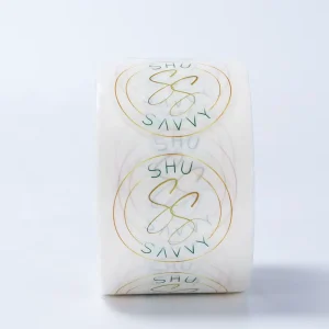 Printing clear Round Sticker Paper Vinyl Pvc Adhesive Waterproof Sticker Sheet Custom Transparent Label Sticker logo