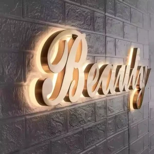 Professional 3D Illuminated Letter LED Sign for Barber Shops Outdoor Stainless Steel Signage