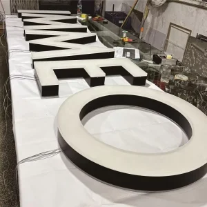 Professional 3D LED Letters Luminous Logo with Multi Color RGB Front lit Effect