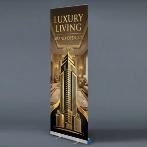 Professional Advertising Roll Up Banner Stand 85x200cm Portable Trade Show Display with Custom Print