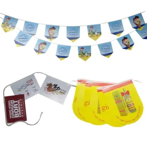 Professional Factory Polyester Fabric Hanging String Flags