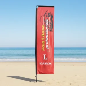 Professional Grade Waterproof Durable Pennant Wind Spinner Banner Outdoor Beach Flag Fiberglass Pole for Beach Event Marketing
