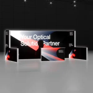 Professional High Luminance 3x6m Aluminum LED Advertising Lightbox Wall Mounted Portable Modular 10x20ft Backlit Exhibition