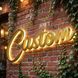 Professional Laser Welded 3D Illuminated Sign for Luxury Boutique Architectural Excellence Project Ready