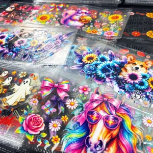Professional Manufacturer’s 16Oz Mama Mom Teacher Coffee UV DTF Cup Wrap Wraps Waterproof PET Washable Glass Cups UVDTF Stickers