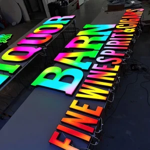 Professional RGB Letter LED Channel Letter Sign Custom 3D Acrylic Frontlit LED Illuminated Advertising Signs LED Sign