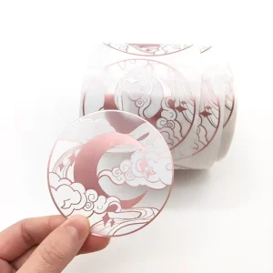 Professional Waterproof Customizable UV Printing Hot Foil Sticker Strong Adhesive PVC Material Label Maker for Candle Craft
