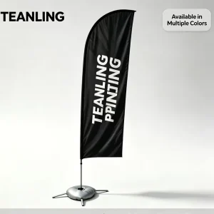 Promotion Custom Beach Feather Flags and Advertising Banners 3.75×0.75m Polyester Digital Printed Park Flag With Base