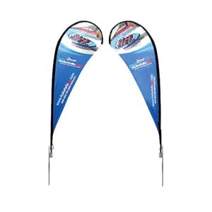 Promotion Custom Polyester Feather Pennant Beach Flag Waterproof Durable Eco Friendly Portable Outdoor Advertising