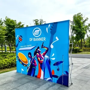 Promotion Portable Backdrop Custom Fabric Pop up Booth Advertising Trade Show Display Stand Exhibition Wall Banner