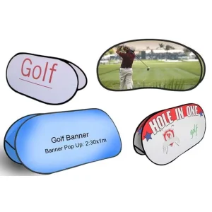 Promotion Premium Quality 150g Knitted Pop Up Ads Banner Display Double Sided for Outdoor Sports Training Portable