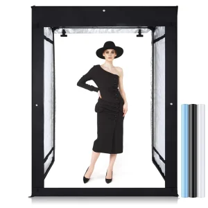 Promotion Price 2m Studio Light Box 8 Light Strip Bars 240W 5500K Foldable Studio Photo Box Product Photography Light Box