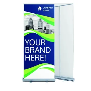 Promotion Roll up Advertising Banner Stand Rollup Standee Aluminum Roll Screen Stand Retractable Pop up Banners
