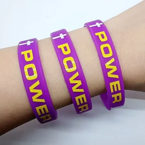 Promotion Slogan Silicone Wristbands Waterproof Elastic Rubber Bracelets Print with Logo Custom Waterproof Band