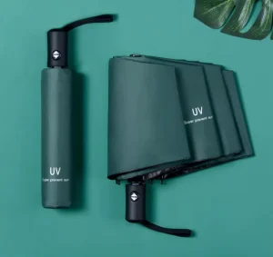 Promotional 3 Folding UV Automatic Umbrella for Rain Windproof Sun Parasol Umbrella Custom Umbrella with Logo Prints