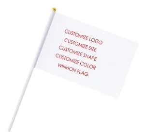 Promotional Advertising 3×5 ft Custom Flags Customize logo Printing 4*6″ Hand Wave Flags