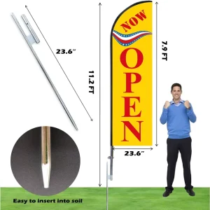 Promotional Advertising Custom Tear Drop Banner Sublimation Open Feather Beach Flag With Pole Kit Display Accessories