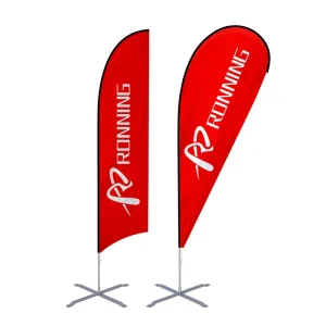 Promotional Advertising Easy to Install Polyester Sports Flying Banners Beach Flags Custom Print Logo Outdoor Feather Flag