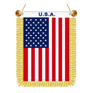 Promotional Advertising Fabrics USA High Quality Canvas Flag with logo Custom Print Knitted Sublimation Banner