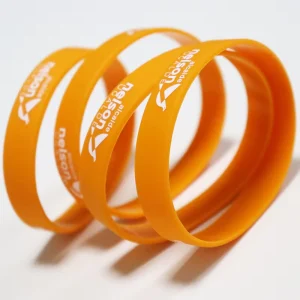 Promotional Advertising Gifts Custom Logo Decorative Rubber Band Waterproof Soft Elastic Silicone Bracelets Wristbands