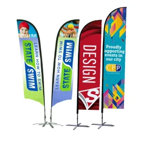 Promotional Advertising Wind Outdoor Flying Banner Custom Beach Teardrop Feather Flags