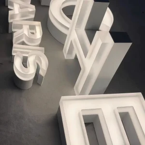 Promotional Bright Luminous Characters Epoxy Resin LED Sign Channel Letter App Control Waterproof IP65 Plug DC