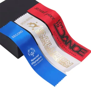 Promotional Custom Event Reward Ribbon Colorful with Logo Printed Award Ribbons Badge for Trophies Medals & Plaques
