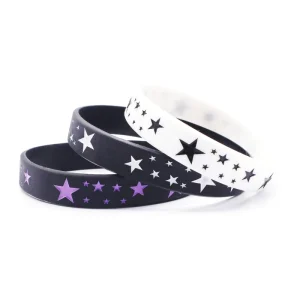 Promotional Custom Logo Design Star Silicone Wristbands Bracelet