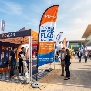 Promotional Custom Printed Feather Flag Advertising Business Beach Blade Flag with Oxford Bag for Outdoor Display