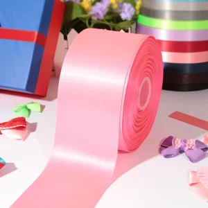 Promotional Custom Printed Polyester Blank Heat Transfer Printed Wide Grassgroin Satin Ribbon With Logo