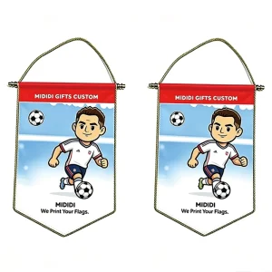 Promotional Flag Banners Sport Football Exchange Plain Pennant Flag With Fringe Hanging Wall Pennant Flag Sublimated Printing