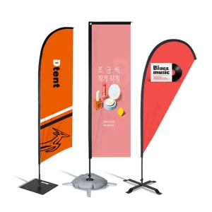 Promotional Flags Banners Feather Beach Flag Teardrop and Banners with logo Custom Print Event Outdoor Flying Advertising