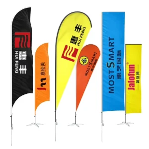 Promotional Flags&Banners Feather Flag Pole Polyester Flying Banners Beach Flag Banner