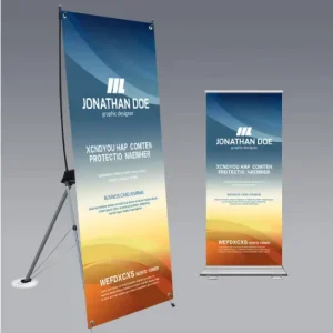 Promotional High Quality Digital Printing Custom Design Portable Advertising Roll Banner Stand Custom X Banner Easy Assembly