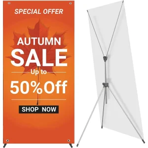 Promotional High Quality Sublimation Printing Custom Design Printed Portable Advertising Roll up Banner Stand Custom X Banner