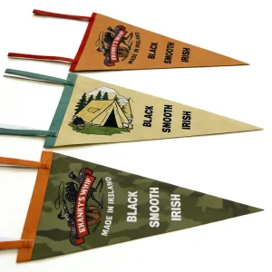 Promotional OEM Polyester Felt Pennant Banner Lightweight Eco Friendly Waterproof Soft Durable Christmas Decorations Flags