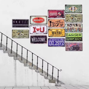 Promotional Personalized Decorative Plaque Retro Style Metal Advertising Sign Wall Decorations Beer Signs Hanging Plate