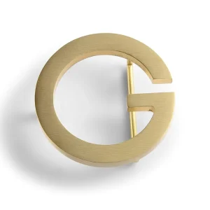 Promotional Simple Design High Grade Fashion Metal Hollow Letter G Belt Buckle Strap