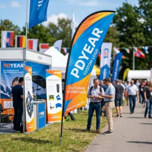 Promotional Swooper Flags Flying Banner With Carry Bag for Outdoor Display Exhibition