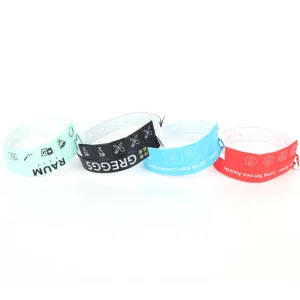 Promotional Tabs Disposable Adjustable Soft Custom Bracelet Event Vinyl Wristband with Stub
