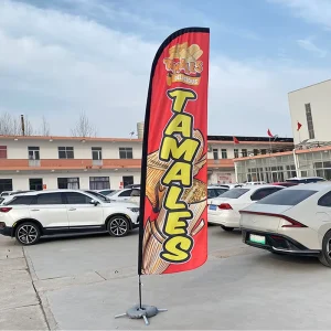 Promotional Use Double Sided Single Sided Advertising Custom Flying Feather Flags Banners