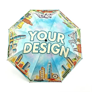 Promotional Waterproof Compact Folding Umbrella UV 3 Folds Foldable Pregable Parasol Custom Logo Printing Umbrella