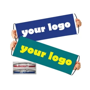Pull Out Advertising Flag Retractable Fans Cheering Hand Held Scrolling Banner for Sports and Concerts