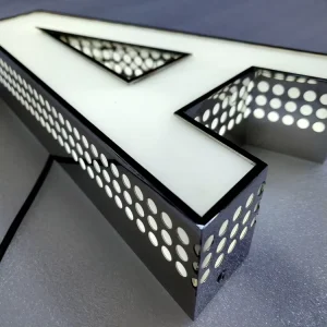Punch Luminous Large LED Acrylic Steel Table Outdoor Decorative Sign for Home Office Companies Schools Mall Hospital Park