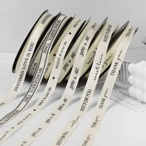 Pure Colors Double Faced Soft Smooth Customized Printed Logo Satin Tape
